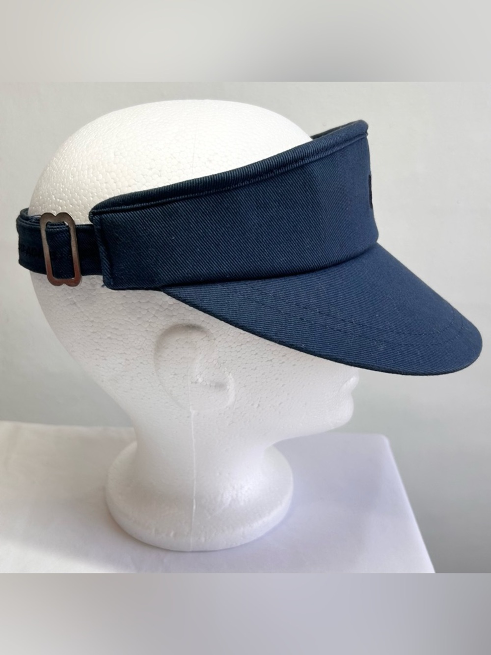 Vintage Y2K Fox Racing Visor Hat Embroidered Logo Navy Blue Adjustable - Picture 4 of 6